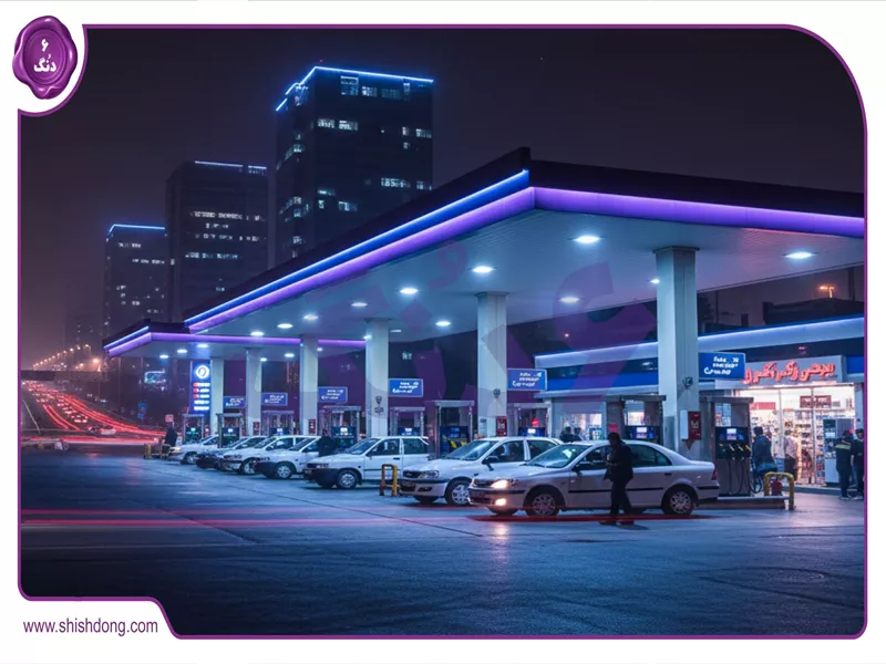 پمپ بنزین شبانه در ایران