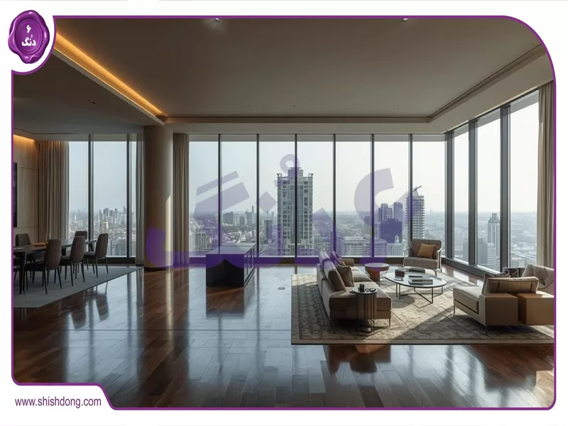 آپارتمان مدرن در جوزدان اصفهان با منظره باغ‌های سرسبز