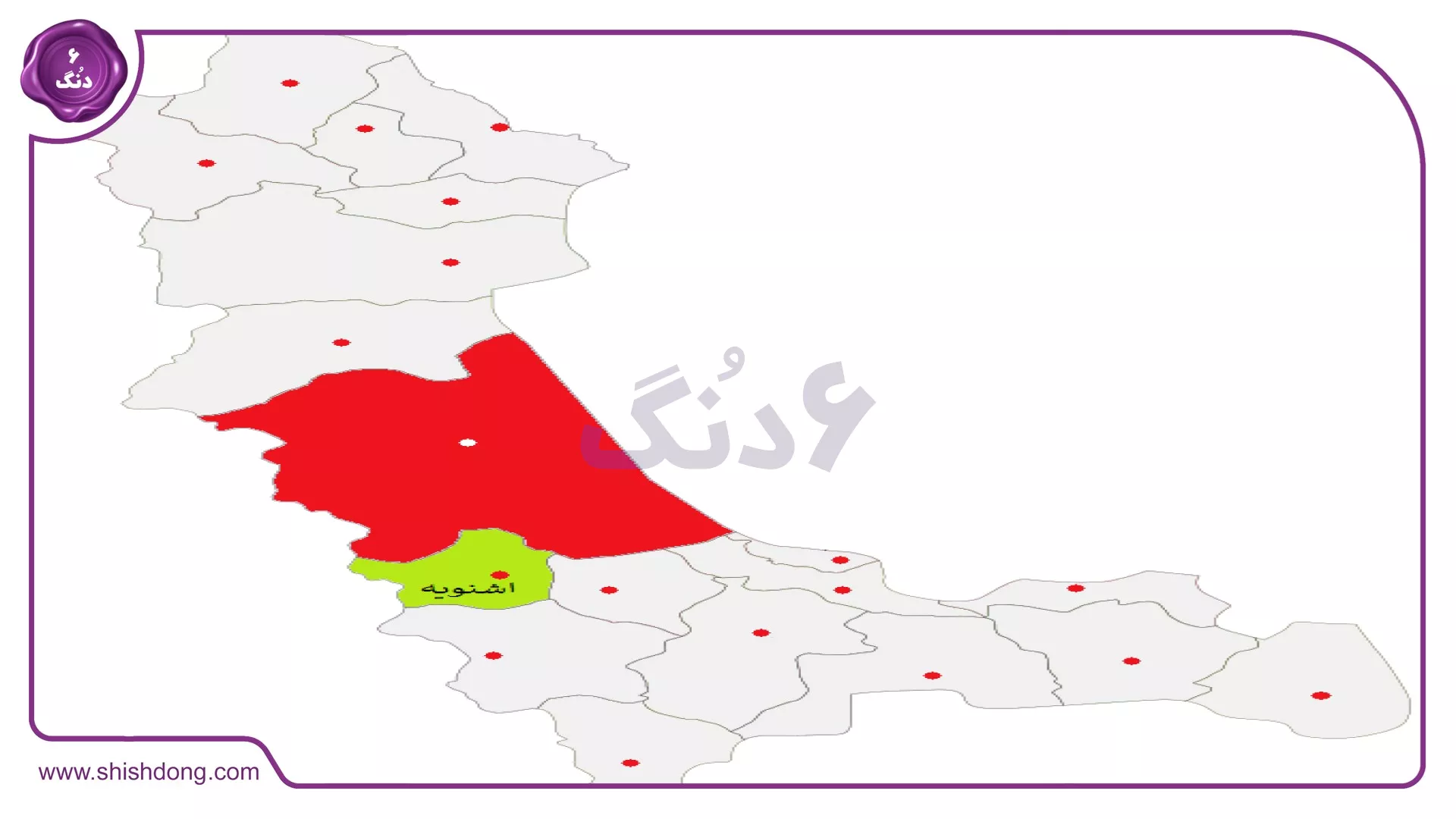 نقشه اشنویه و موقعیت جغرافیایی
