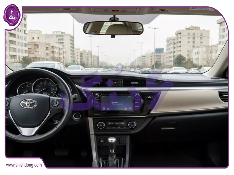 داشبورد تویوتا کرولا با جستجوی صوتی شیش دنگ
