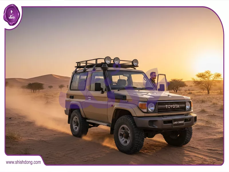 تویوتا لندکروزر 2در در کویر