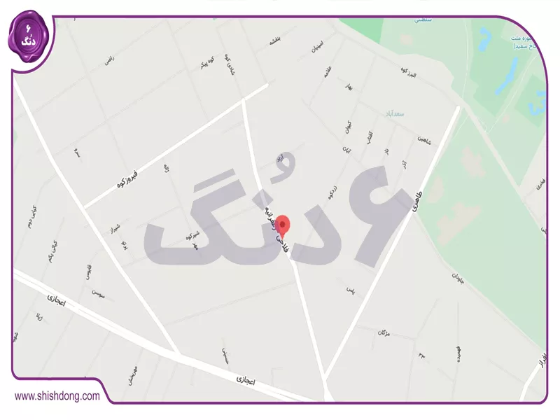 نقشه موقعیت خیابان فلاحی زعفرانیه – بهترین نقطه برای خرید آپارتمان زعفرانیه