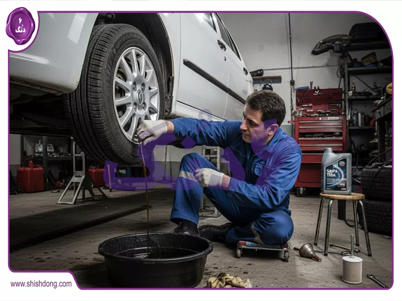 تعویض روغن تیبا در خانه